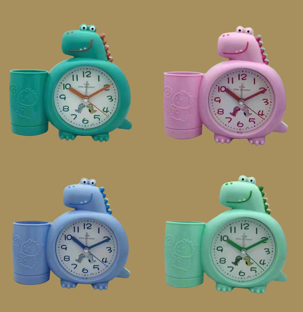 Dino theme Clock with Pen stand