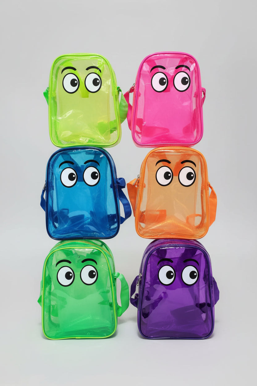 Neon Jelly Side sling Bag | Playful Googly Eyes Transparent