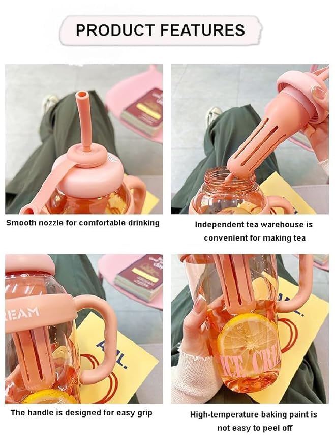 Fruit Infuser Detox Ice Cream Theme Sipper Bottle