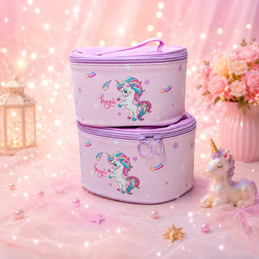 Unicorn Magic Vanity & Storage Case – Pink (2-Piece Set)