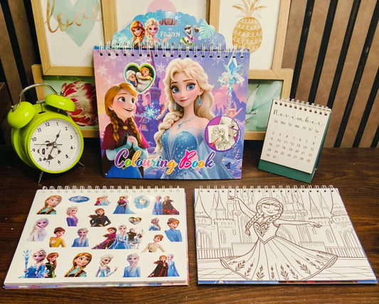 Coloring book with stickers