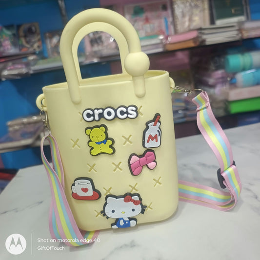 Mini Crocs Cute Charm Bag with Rainbow Strap 🌈