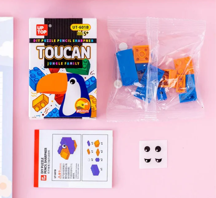 Jungle Family DIY Puzzle LEGO Pencil Sharpener