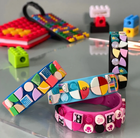 DIY Dots Blocks Silicone Wrist Band