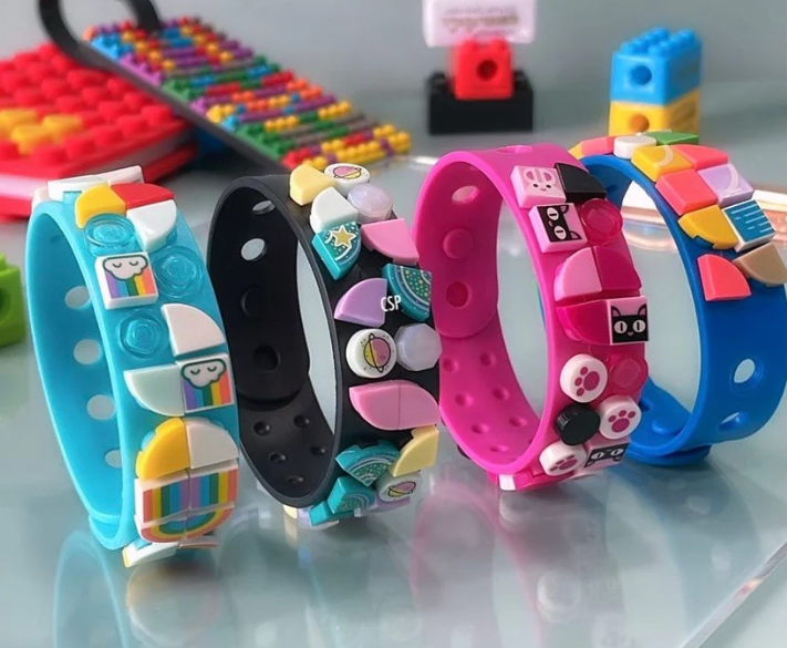 DIY Dots Blocks Silicone Wrist Band