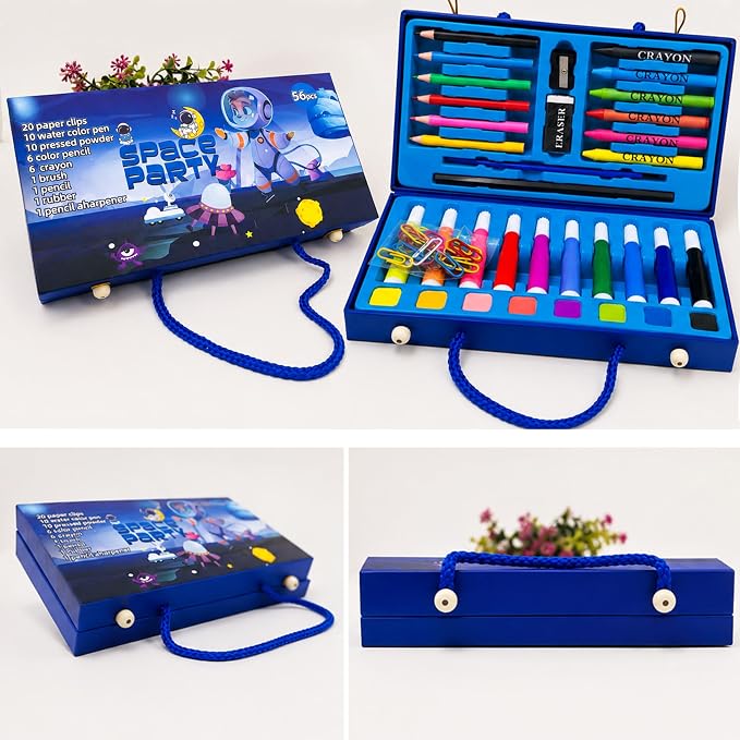 56-Piece Creative Art & Stationery Set