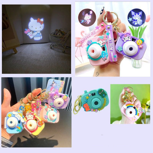 Camera projector keychain