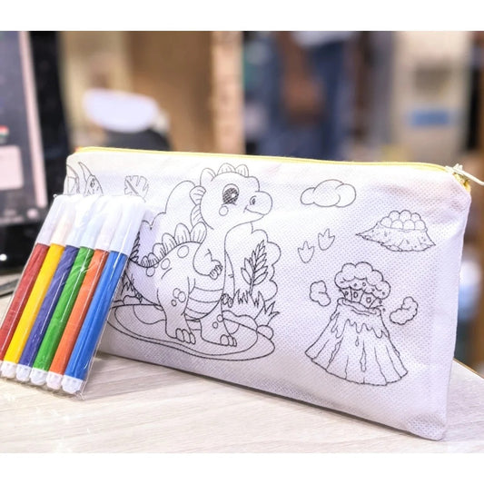DIY Coloring Pouch with colors